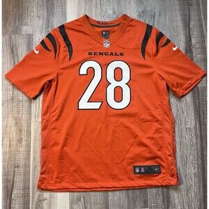 JOE MIXON #28 Cincinnati Bengals Orange On Field Jersey Size XL Mens